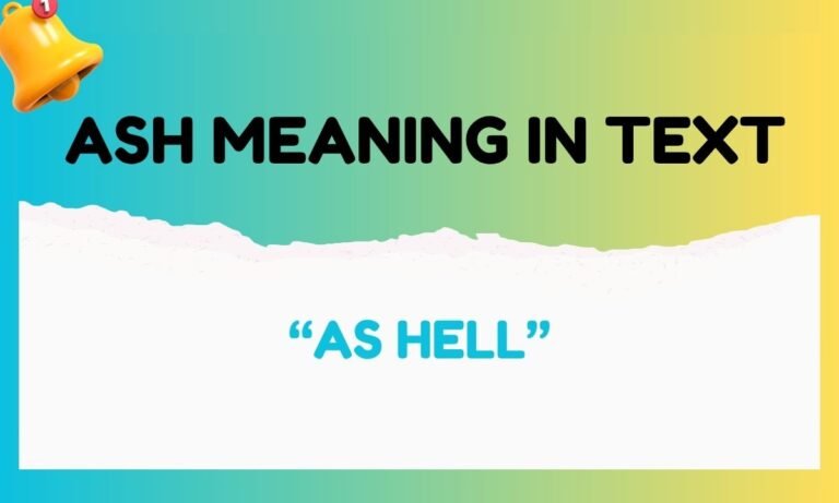 ASH meaning in text