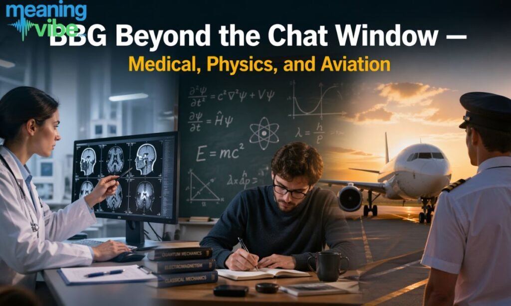 BBG Beyond the Chat Window — Medical, Physics, and Aviation