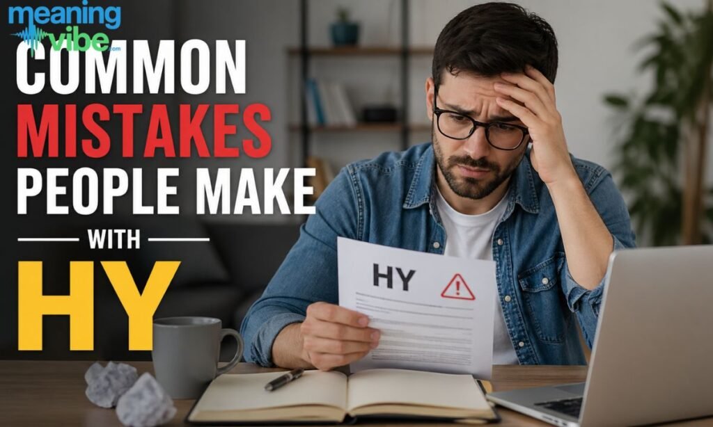 Common Mistakes People Make With HY