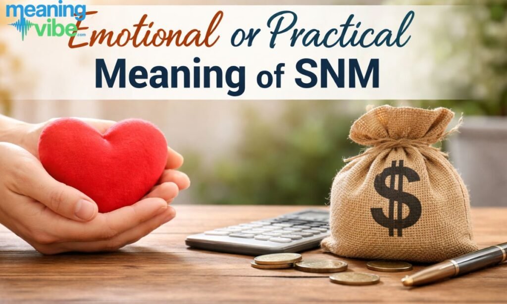 Emotional or Practical Meaning of SNM