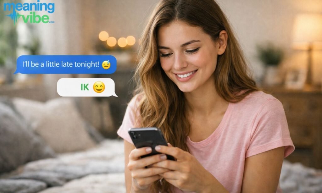 IK Meaning in chat from a girl