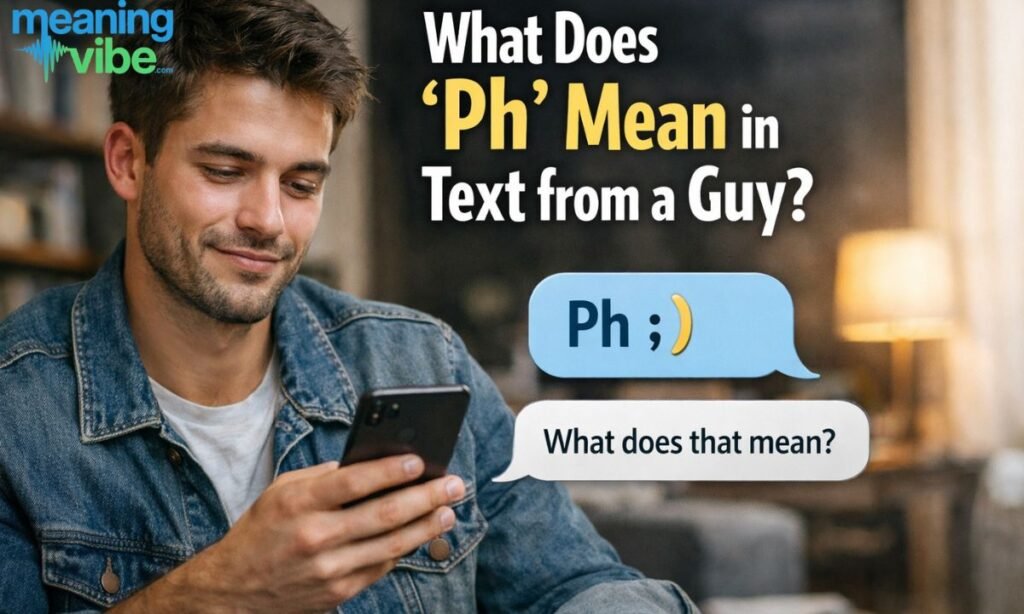 Ph meaning in text from a guy