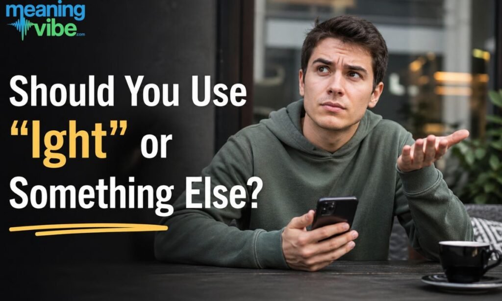 Should You Use Ight or Something Else