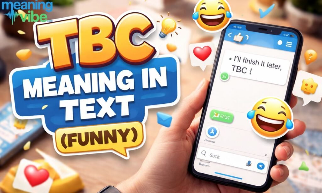 Tbc meaning in text funny