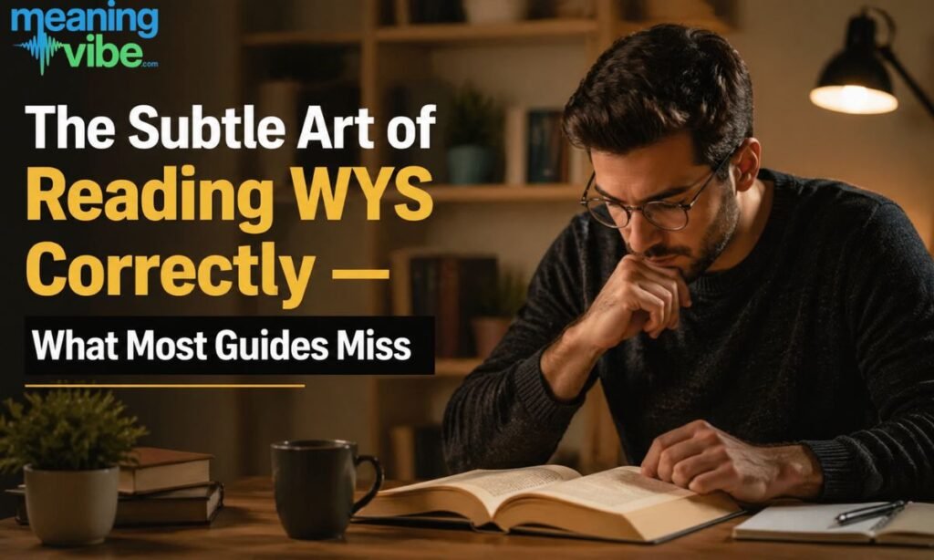 The Subtle Art of Reading WYS Correctly — What Most Guides Miss