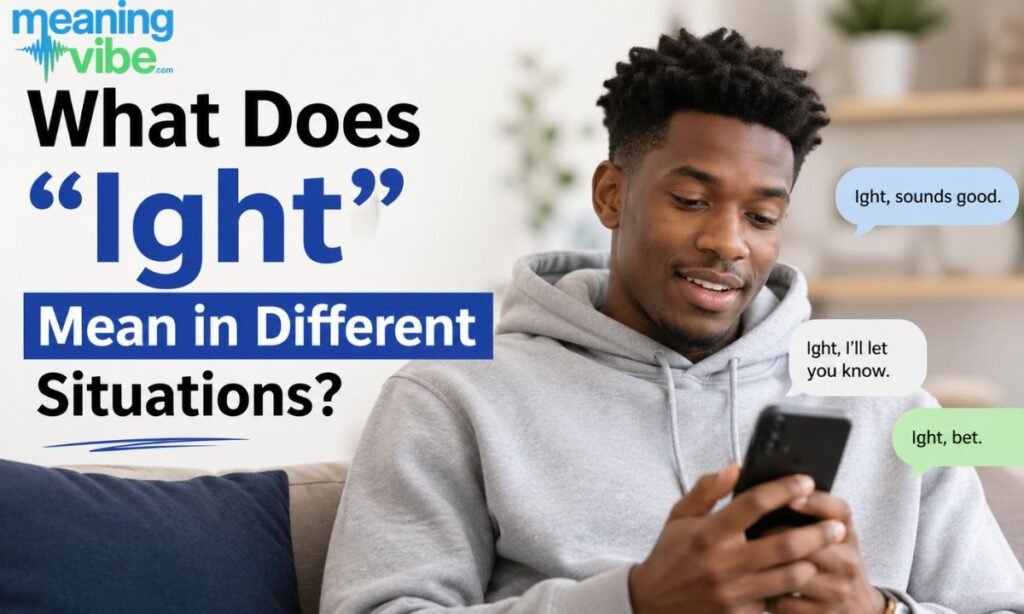 What Does Ight Mean in Different Situations