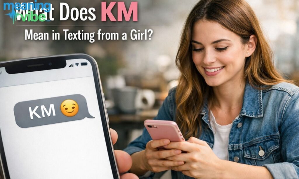 What does KM mean in texting from a girl