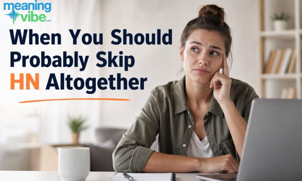 When You Should Probably Skip HN Altogether