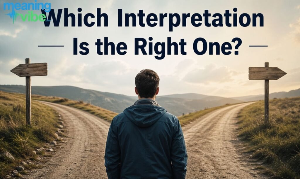 Which Interpretation Is the Right One