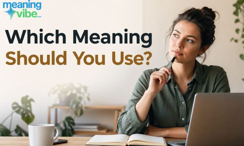 Which Meaning Should You Use