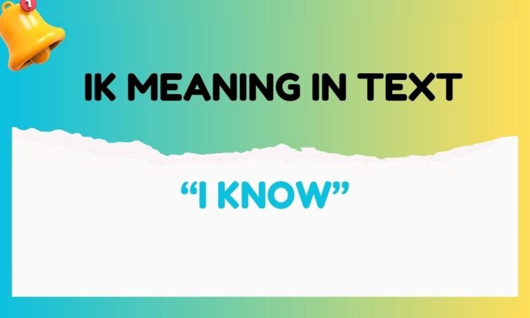 ik meaning in text