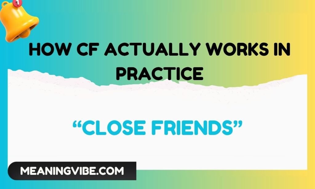 How CF Actually Works in Practice