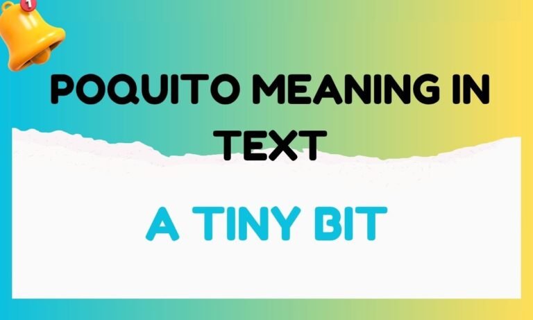 Poquito meaning in text
