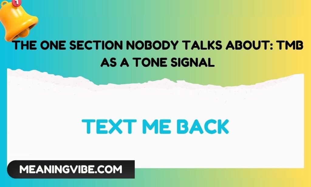 The One Section Nobody Talks About TMB as a Tone Signal