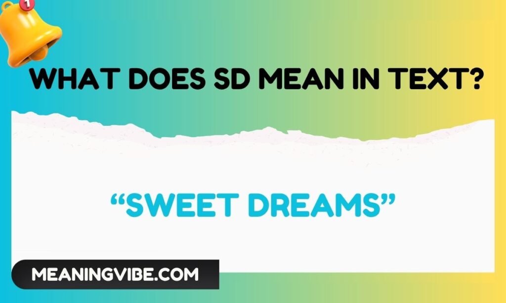 What Does SD Mean in Text