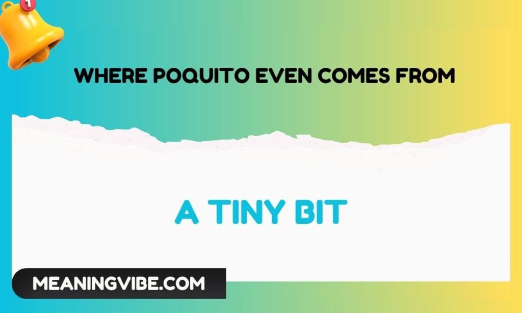 Where Poquito Even Comes From