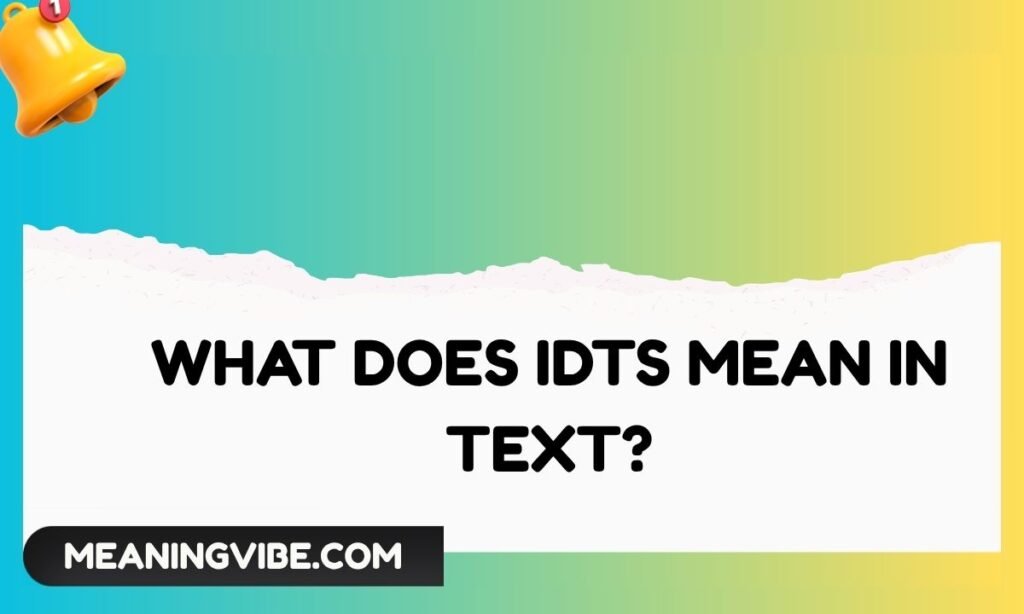 What Does IDTS Mean in Text