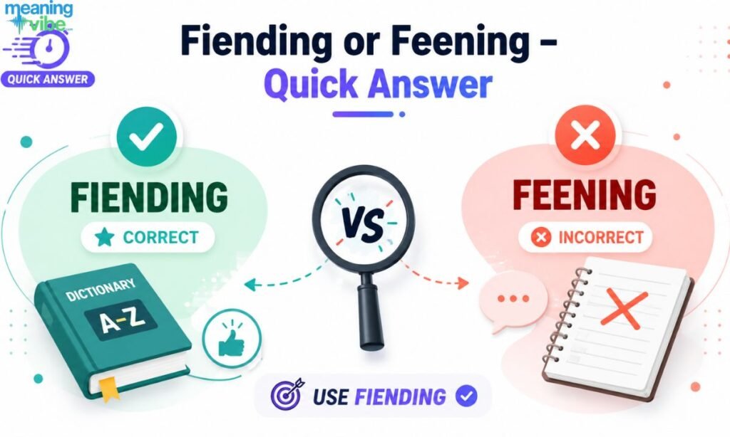 Fiending or Feening – Quick Answer