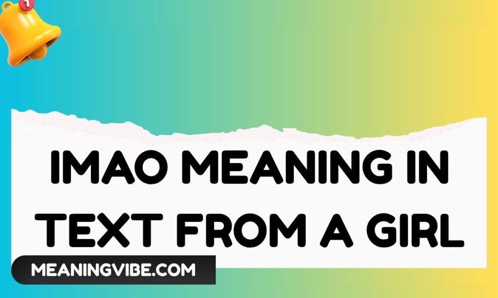 IMAO Meaning in Text from a Girl