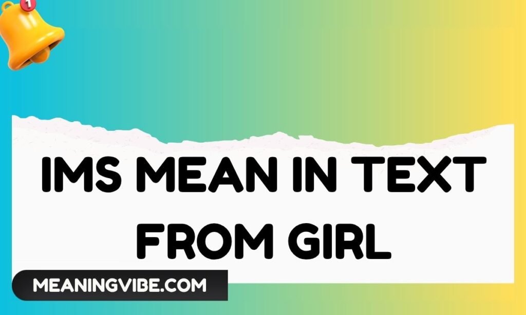 Ims Mean in Text From Girl