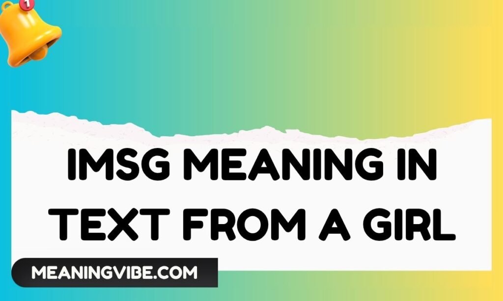 Imsg Meaning in Text From a Girl
