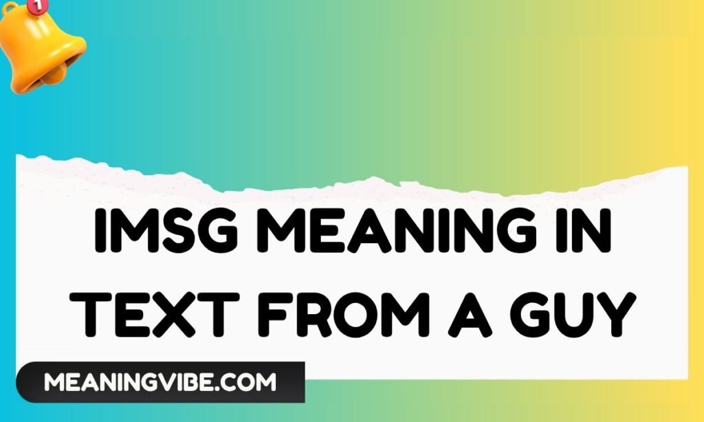 Imsg Meaning in Text From a Guy