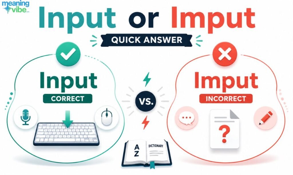 Input or Imput – Quick Answer