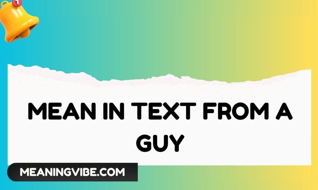 Mean in Text From a Guy