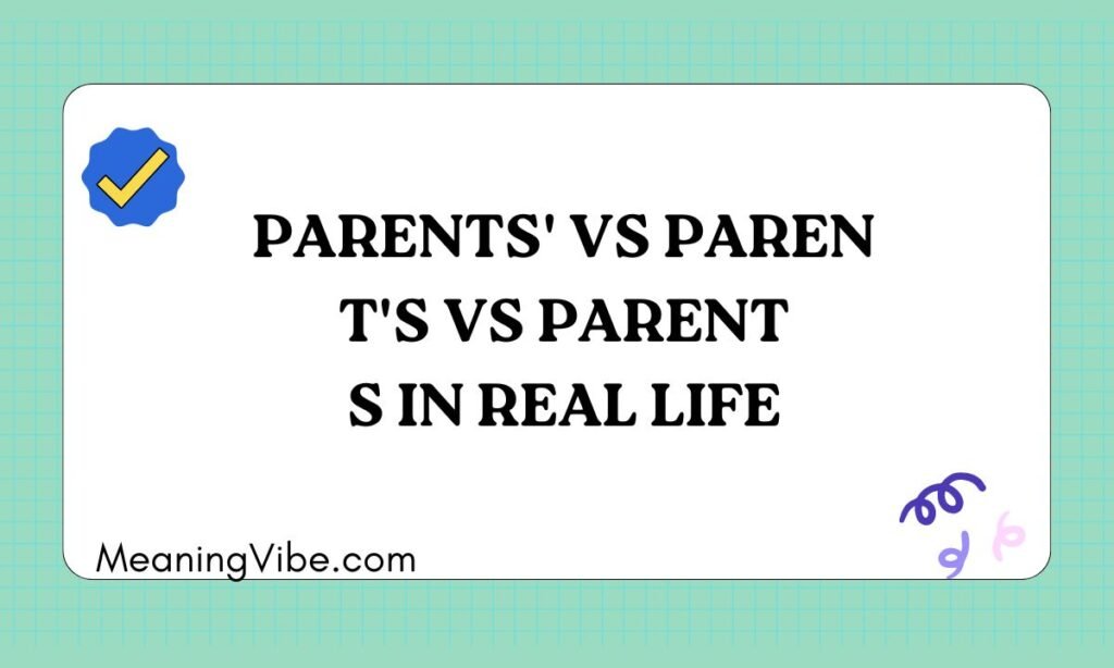 Parents vs Parents vs Parents in Real Life
