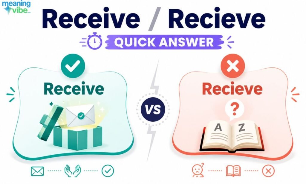 Receive  Recieve – Quick Answer