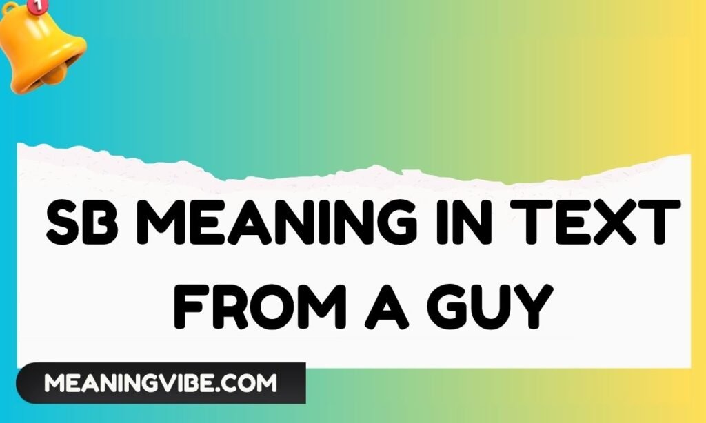 SB Meaning in Text From a Guy