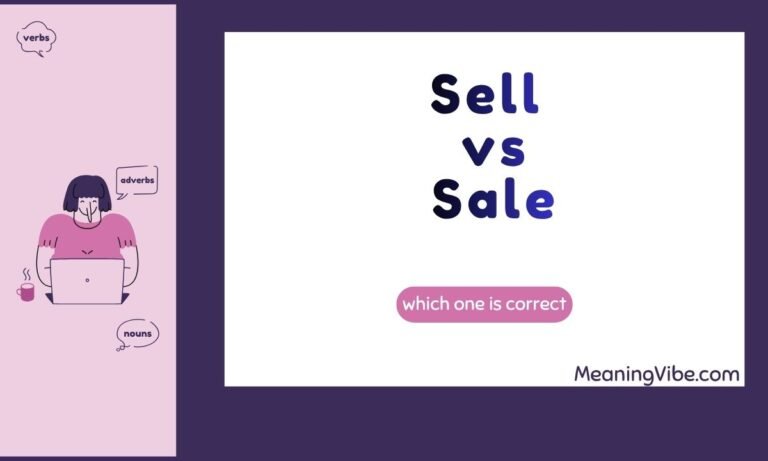 Sell vs Sale