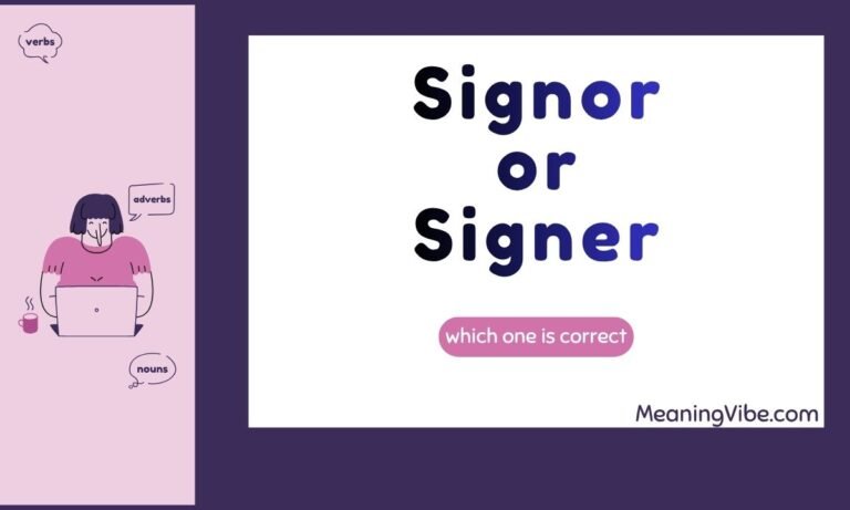 Signor or Signer