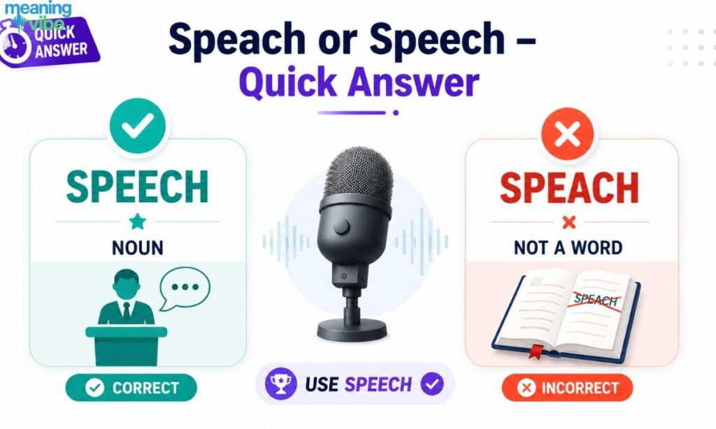 Speach or Speech – Quick Answer