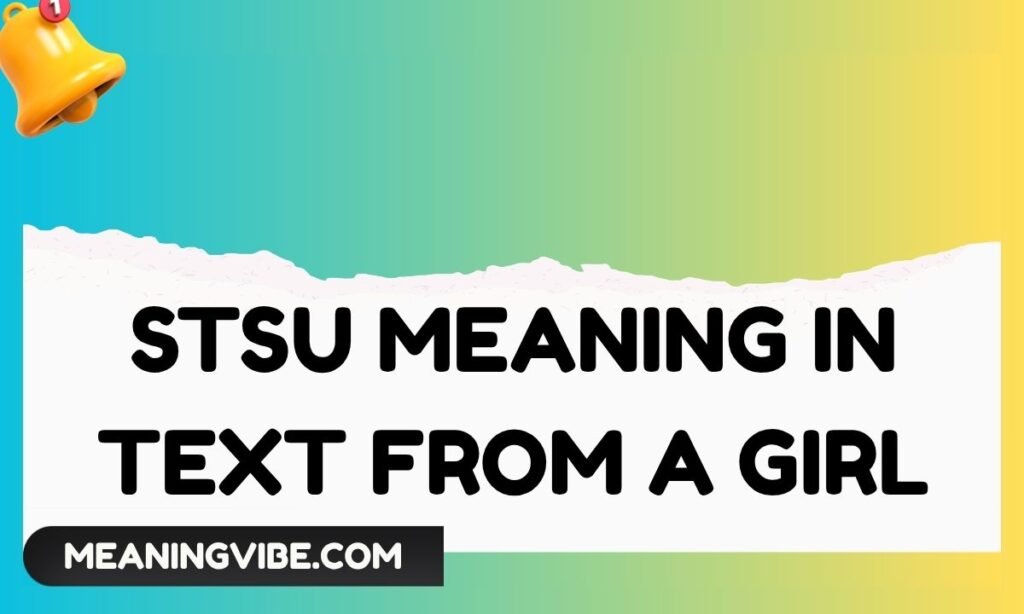 Stsu meaning in text from a girl