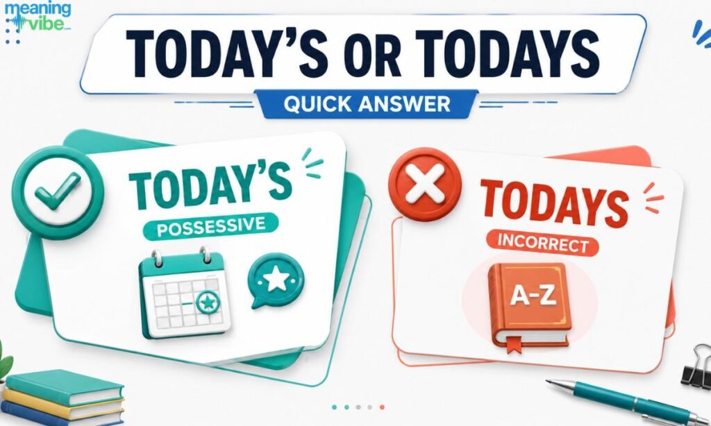 Todays or Today's – Quick Answer