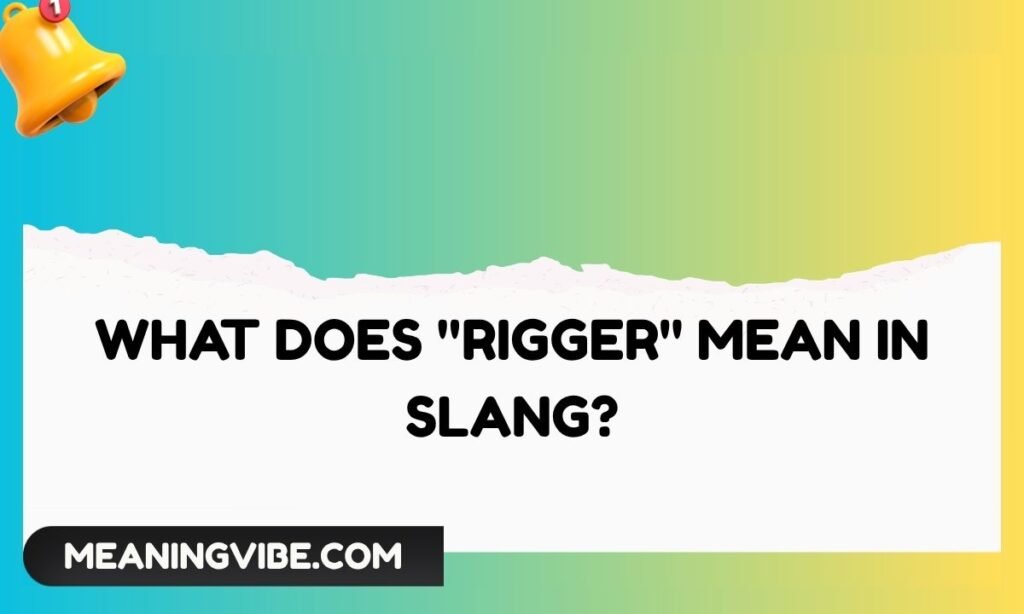 What Does Rigger Mean in Slang
