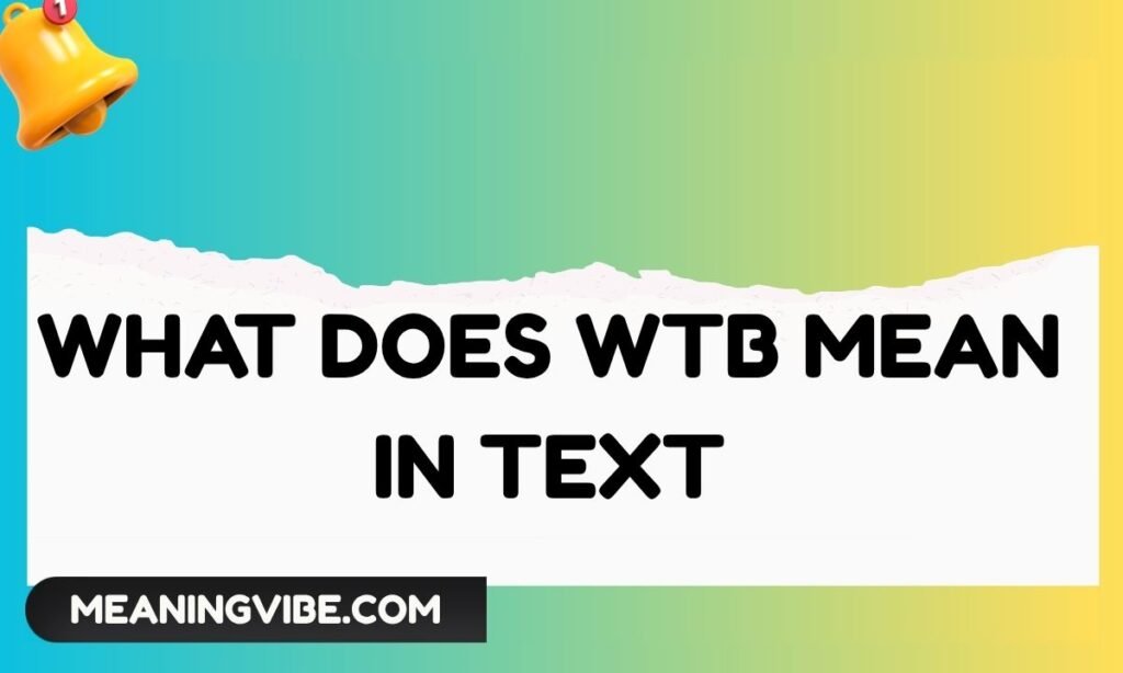 What Does WTB Mean in Text