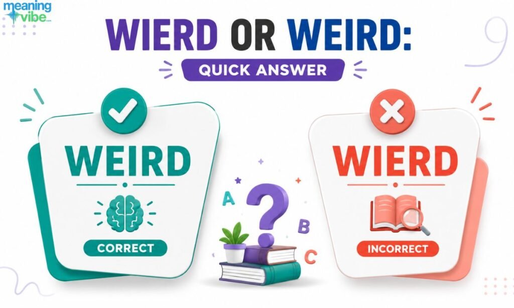 Wierd or Weird Quick Answer