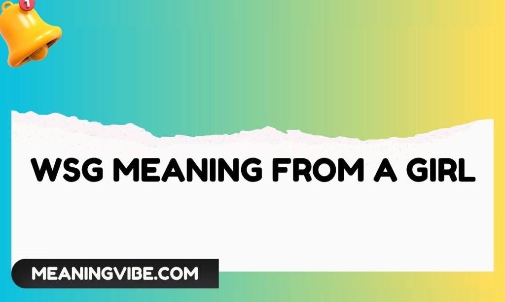 Wsg meaning from a girl