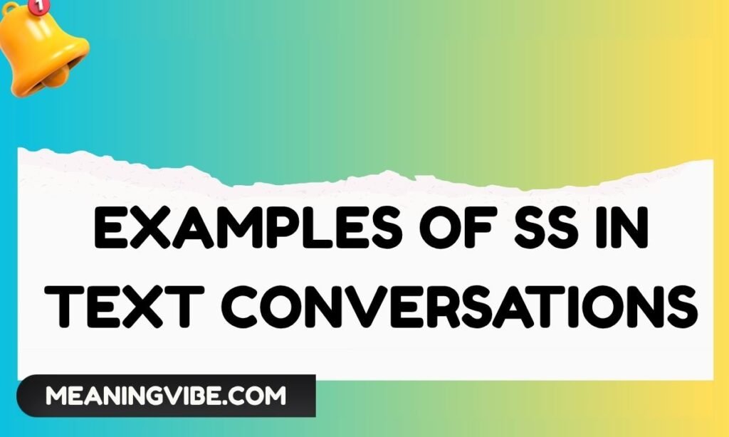 Examples of SS in Text Conversations