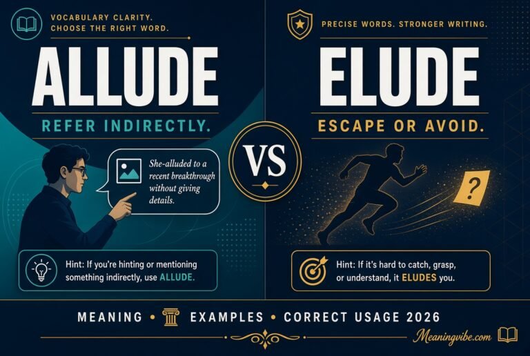 Allude vs Elude: Meaning, Difference, Examples and Correct Usage 2026