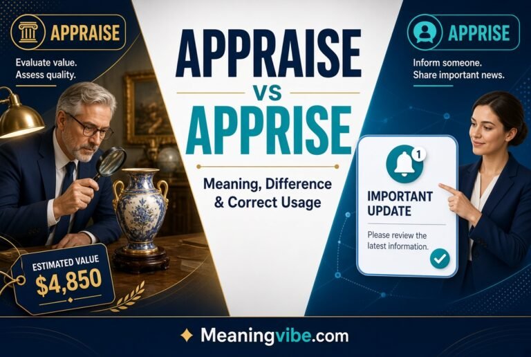 Appraise vs Apprise: Meaning, Difference, Examples and Correct Usage 2026
