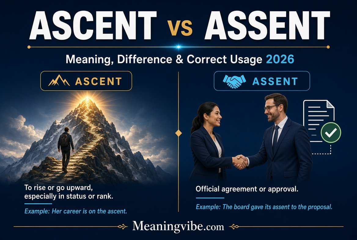 Loud Message Definition Ascent vs Assent: Meaning, Difference, Examples and Correct Usage 2026