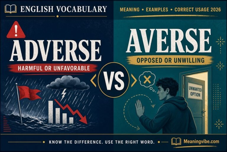 Adverse vs Averse: Meaning, Difference, Examples and Correct Usage 2026