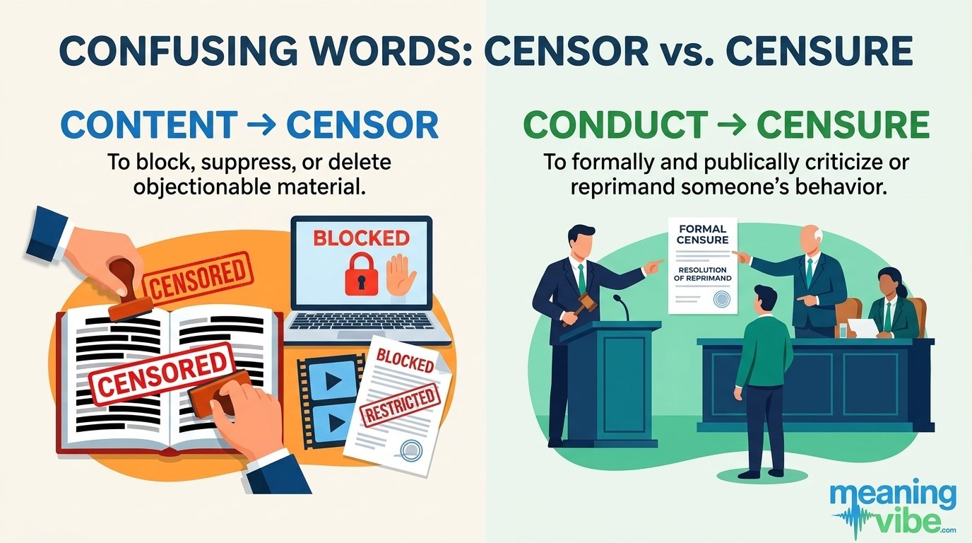 Censor vs Censure