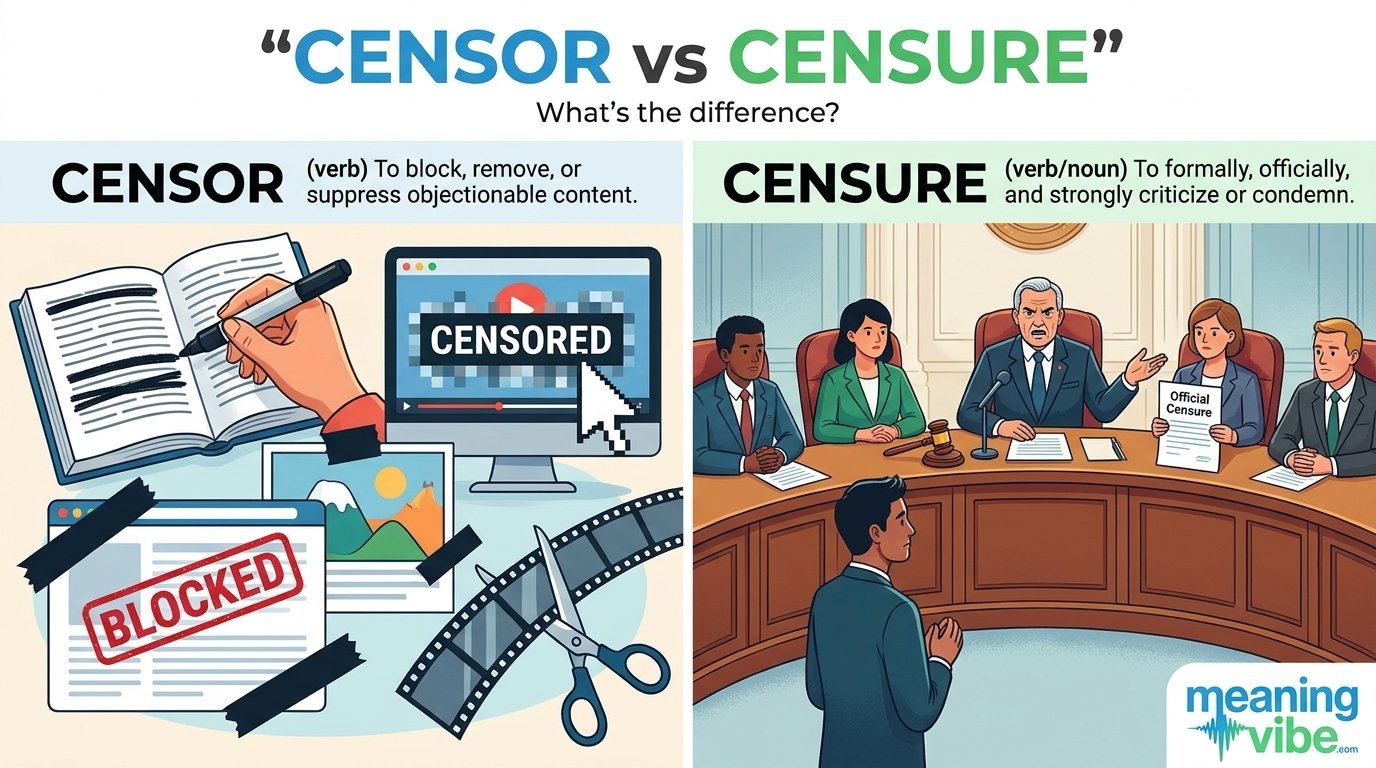 Censor vs Censure