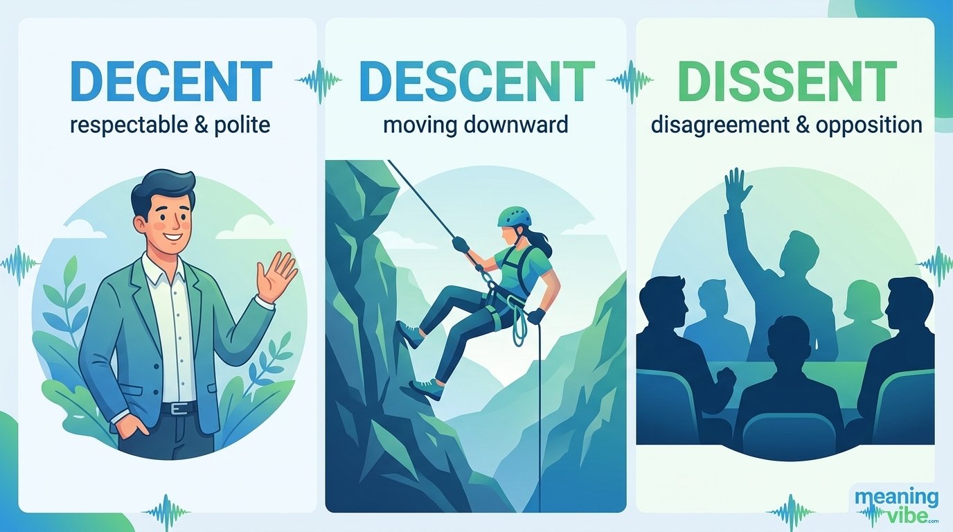 Decent vs Descent vs Dissent
