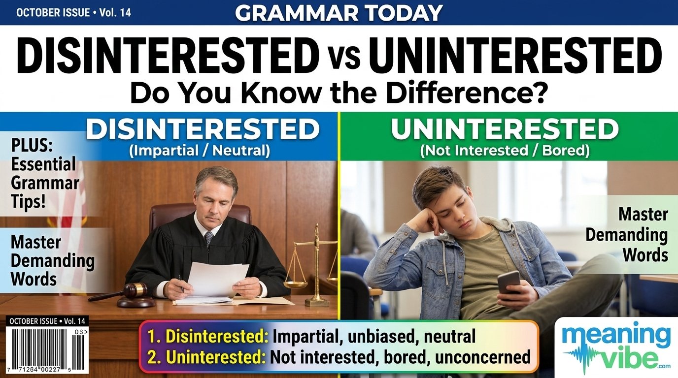 Disinterested vs Uninterested