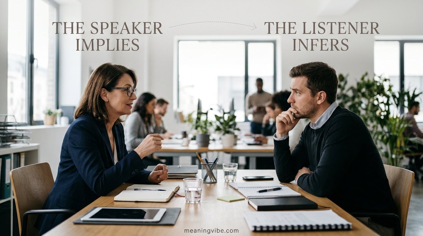 Imply vs Infer: The Speaker Implies, the Listener Infers